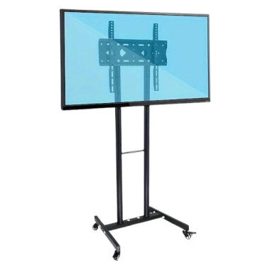 Support Télévision Roulant Mobile Avec Roues Verrouillables Étagère