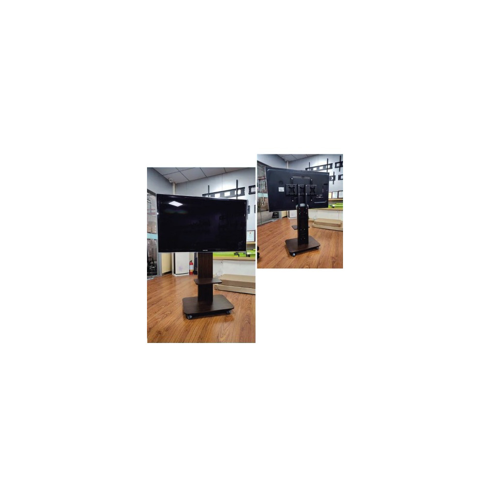 Support Télévision Meuble TV V-Star YW01 (Classique) avec roulettes, 32-65 pouces, sans inclinaison/panneaux en bois MDF 15 mm/M