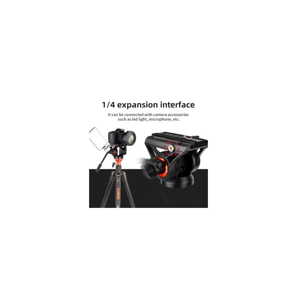 Monopode / Trépied caméra professionnel en aluminium avec tête fluide Q5S