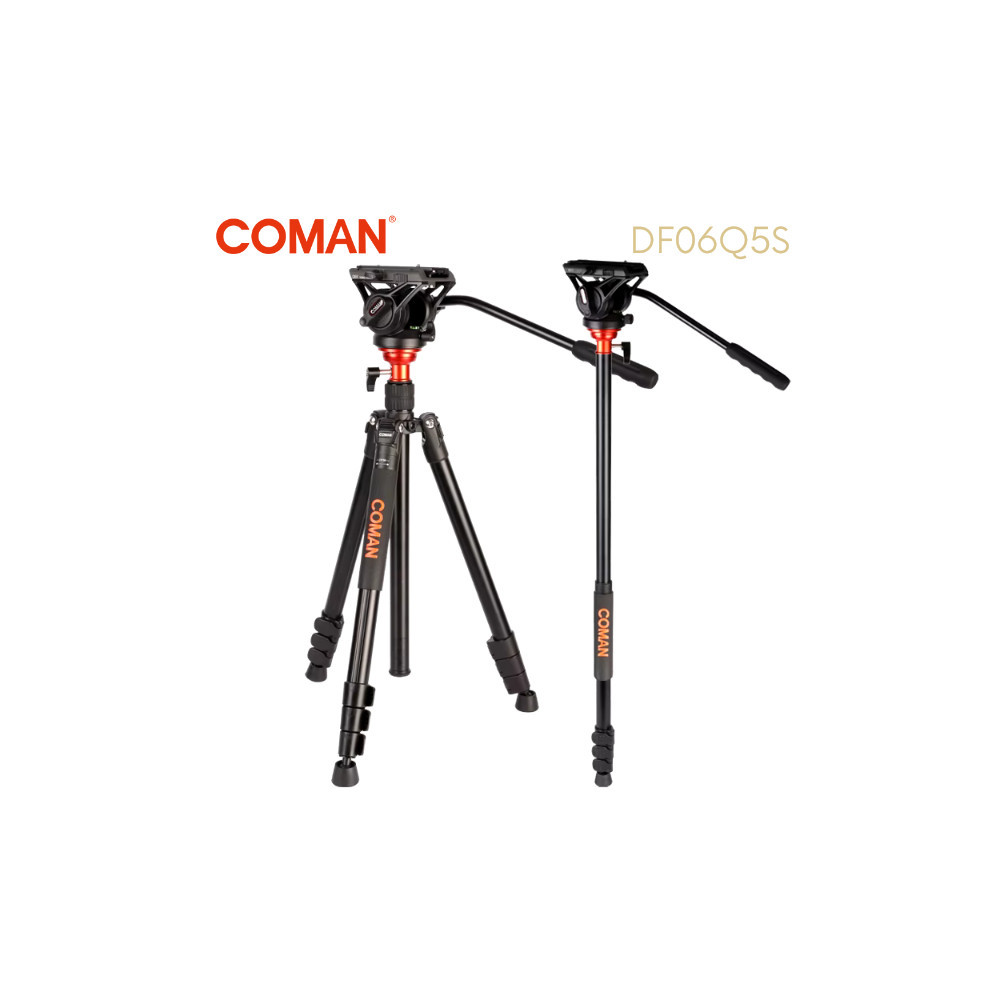 Monopode / Trépied caméra professionnel en aluminium avec tête fluide Q5S