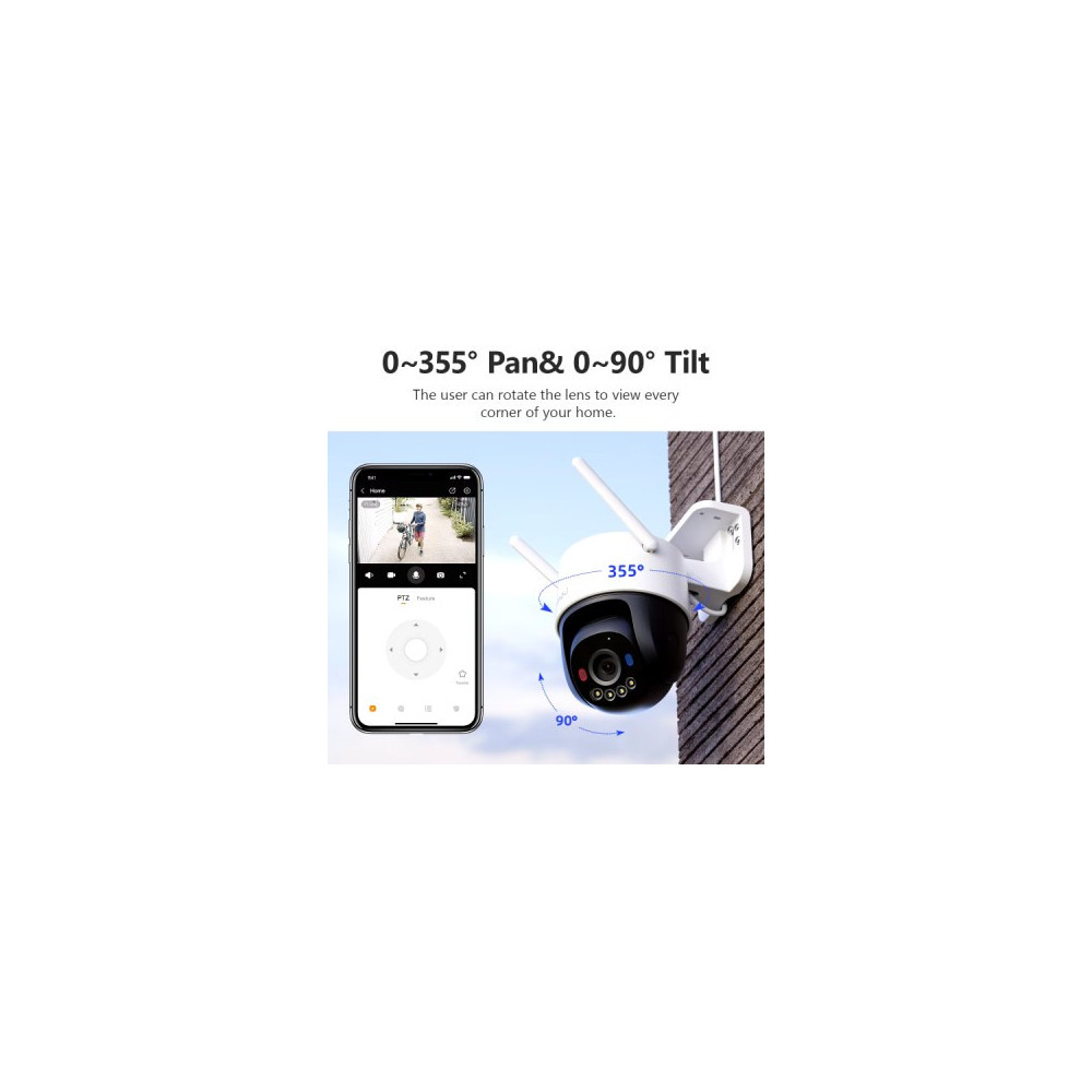 Imou - Caméra extérieur WiFi Cruiser SC 3K 5MP IPC-K7FP-5H0WE