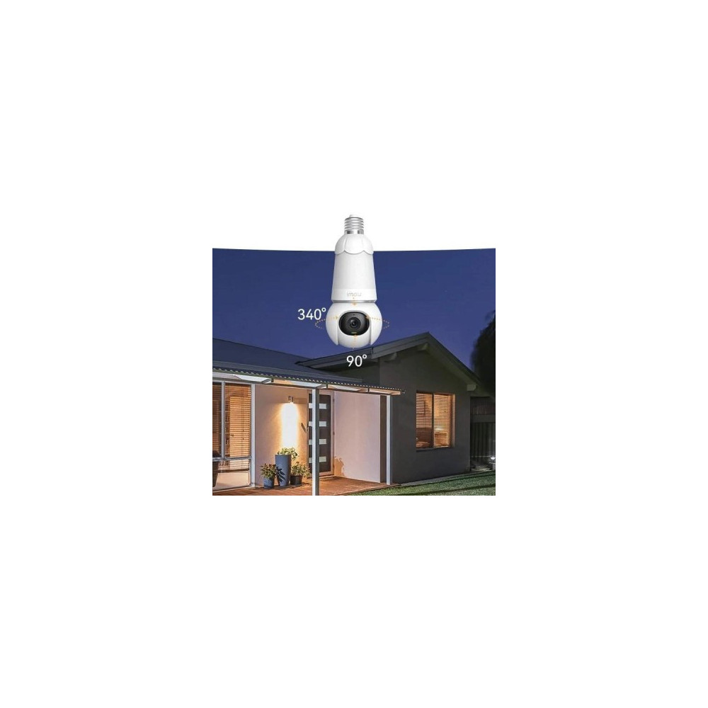 Imou - Caméra et ampoule 2 en 1 2K 3MP pour prise E26/E27 / Caméra de surveillance sans fil intelligente