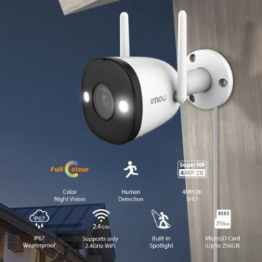 Imou - Caméra IP extérieur Bullet 2E 4MP IPC-F42FP