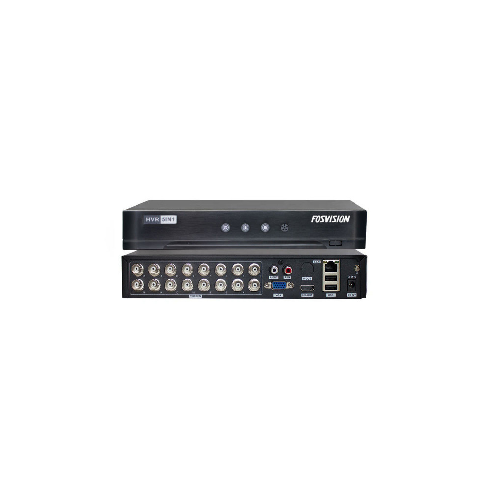 Fosvision DVR système de sécurité domestique, caméra de vidéosurveillance Ahd 1080p Ahd Kit 16 canaux Vision nocturne