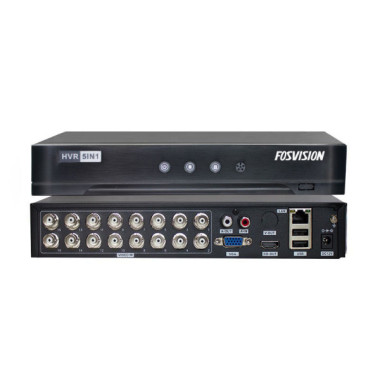 Fosvision DVR système de sécurité domestique, caméra de vidéosurveillance Ahd 1080p Ahd Kit 16 canaux Vision nocturne