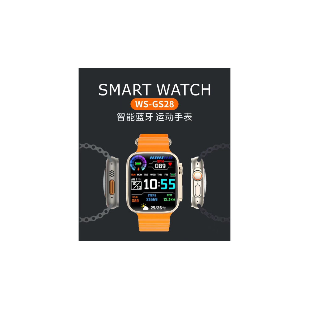 Montre Connectée avec bracelet athlétique, mesure de la fréquence cardiaque, du nombre de pas et appel Bluetooth