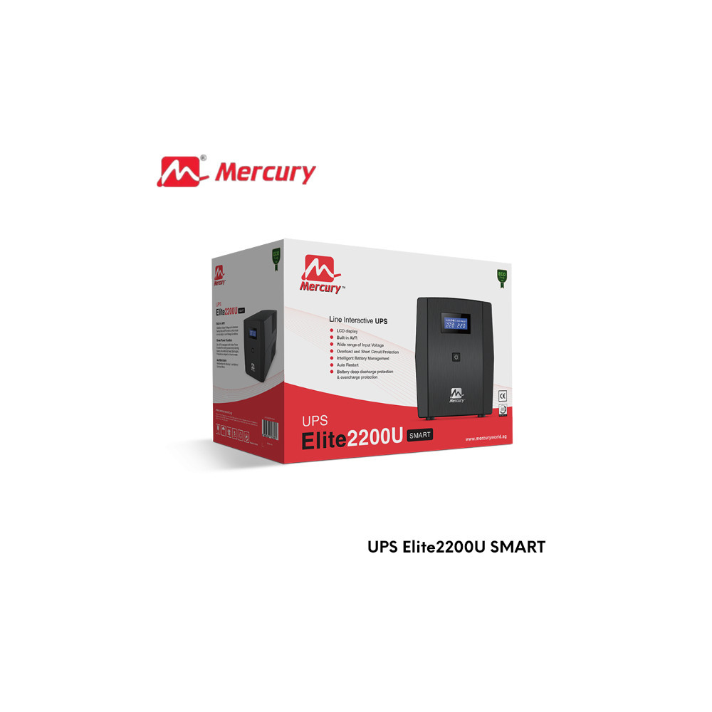 Onduleur Mercury UPS Elite2200U SMART (Onduleur intelligent Elite 2200U / Onduleur 2000VA)