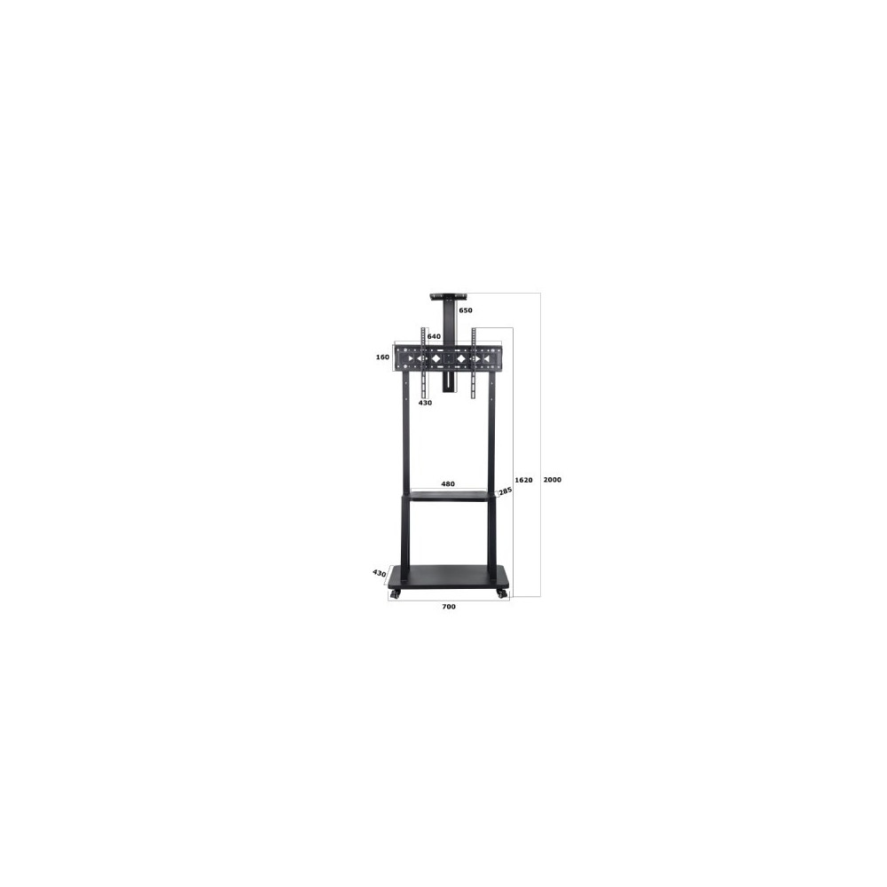 Support Télévision mobile sur roulettes Y800 pour 32-75 pouces