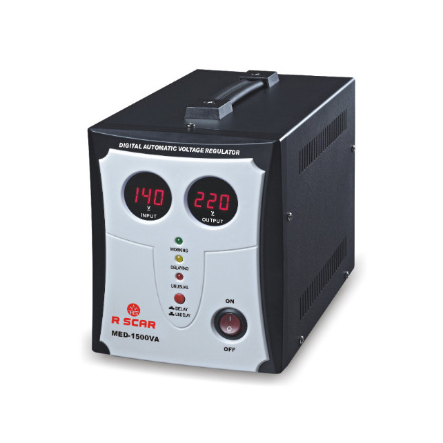 Régulateur de tension automatique Digital 1500VA / 1.5KVA, contrôle par microprocesseur