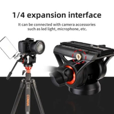 Monopode / Trépied caméra professionnel en aluminium avec tête fluide Q5S