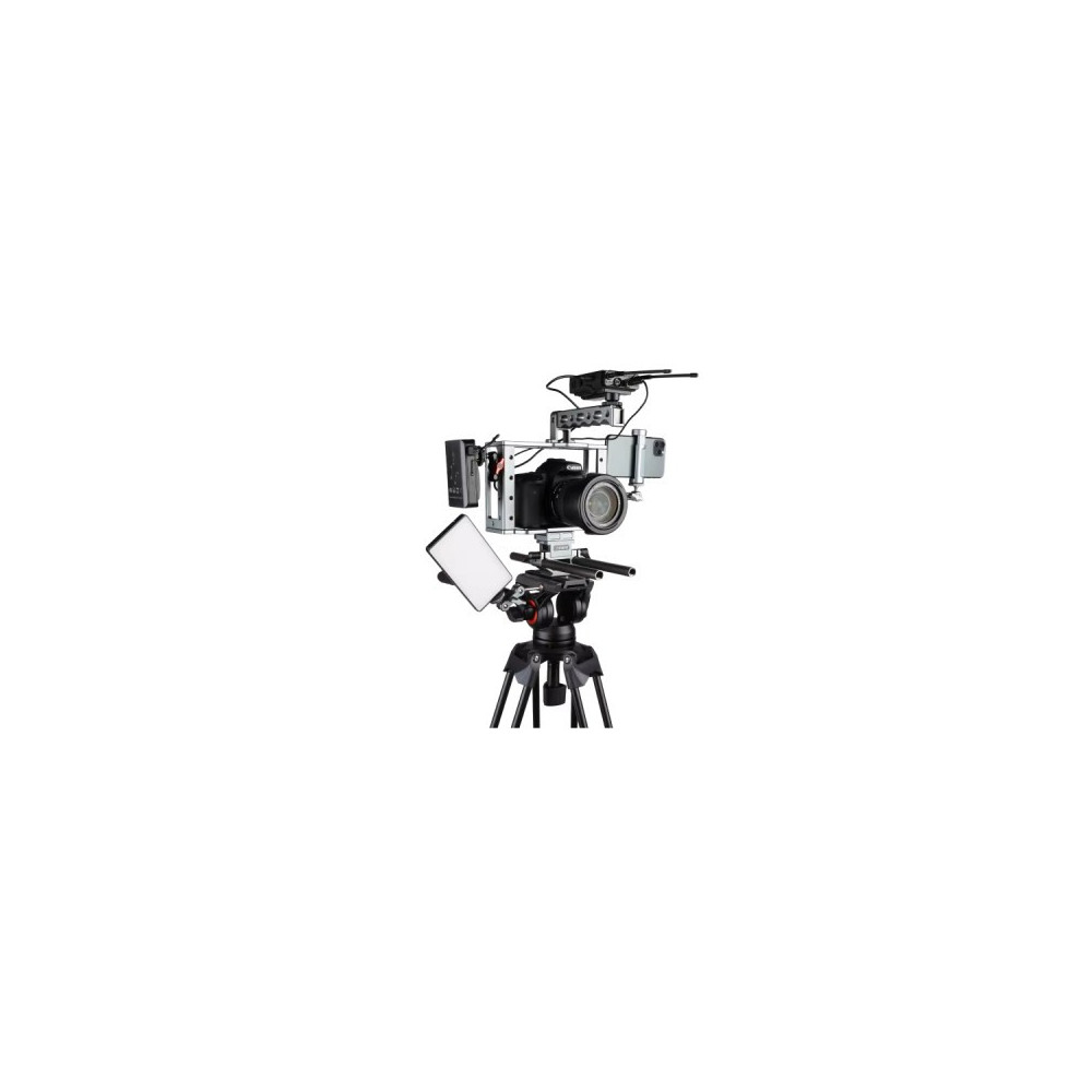 Trépied caméra professionnel en aluminium avec tête fluide Q5S