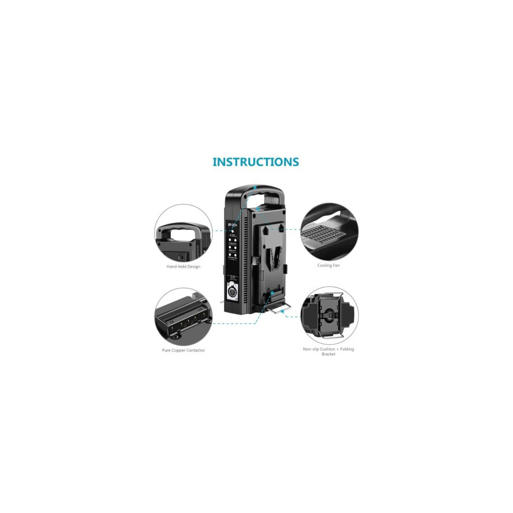 CHARGEUR DE BATTERIE A DOUBLE CANAL V-MOUNT