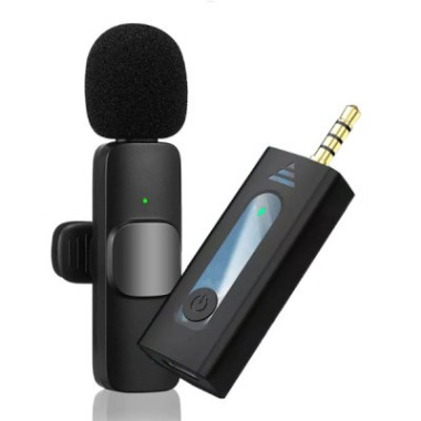 Micro cravate sans fil pour 2 personnes avec connecteur 3.5 à réduction de bruit