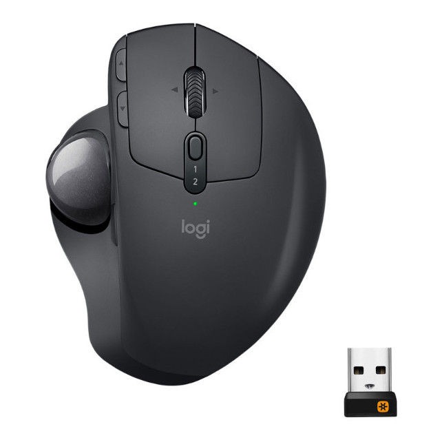 Trackball sans fil - droitier - capteur optique 440 dpi - 8 boutons - technologie Logitech Flow - compatible PC et MAC