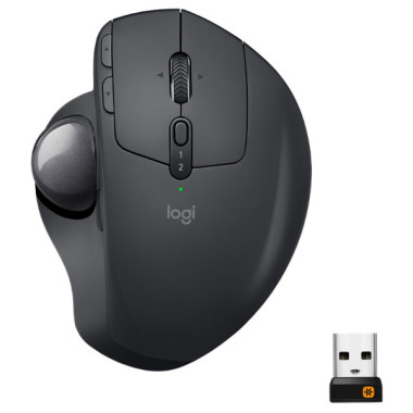 Trackball sans fil - droitier - capteur optique 440 dpi - 8 boutons - technologie Logitech Flow - compatible PC et MAC