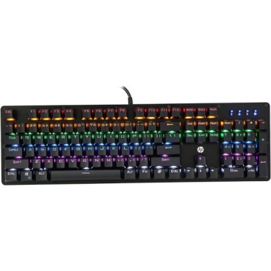 Clavier Gamer avec fil mécanique, résistant à la poussière et aux éclaboussures, touches rétroéclairées RVB, panneau métallique,