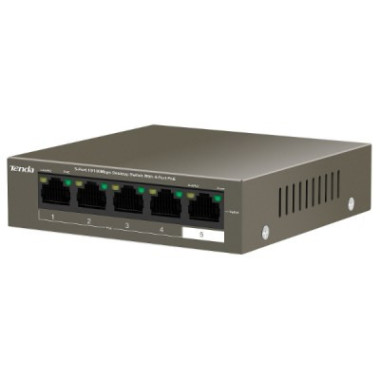 Switch 5 ports Gigabit 10/100/1000 Mbps Dont 4 ports PoE+