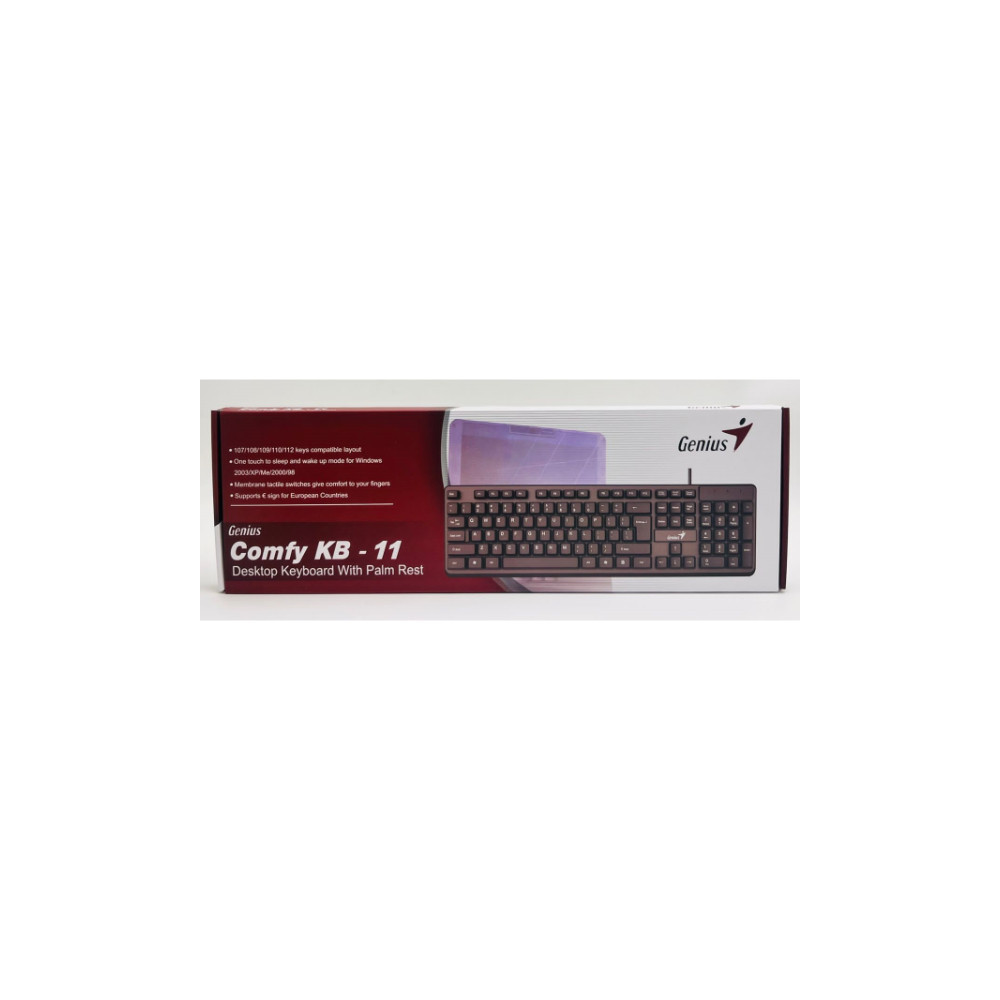 CLAVIER AVEC FIL (FILAIRE) AVEC REPOSE POIGNETS GENIUS COMFY KB-11