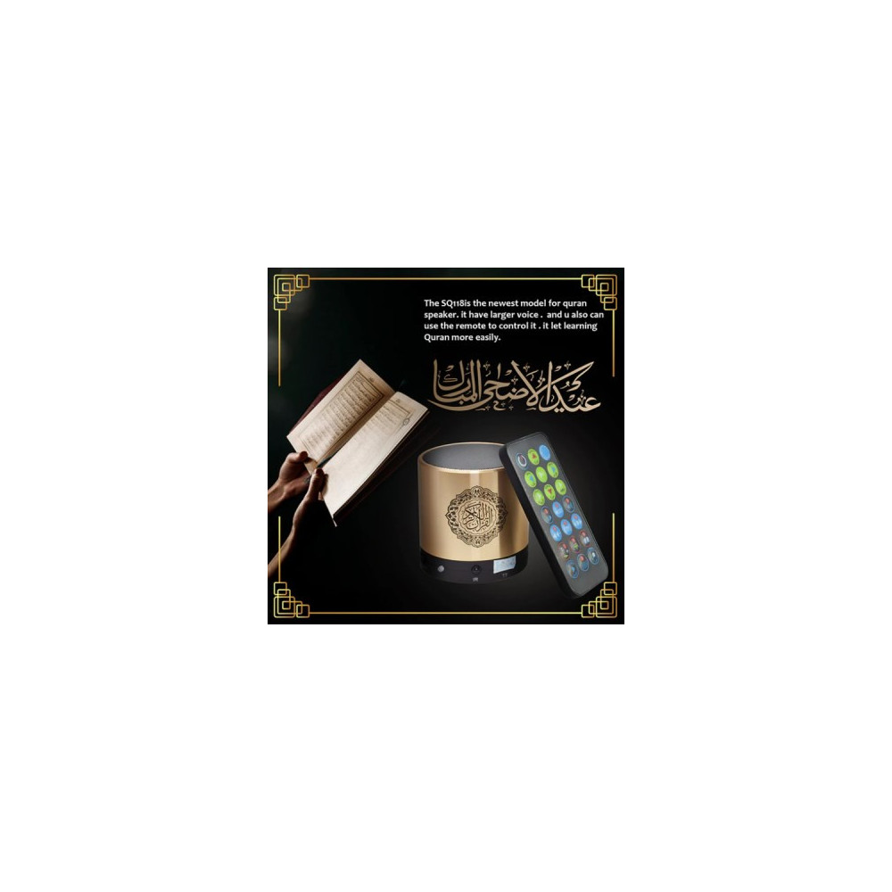 Mini Haut-parleur Coran Portable Lecteur MP3 8GB TF FM et Traducteur Coran USB Rechargeable