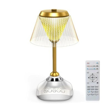 Lampe de bureau avec haut-parleur Coran LED avec 16 couleurs de lumières tactiles et télécommande