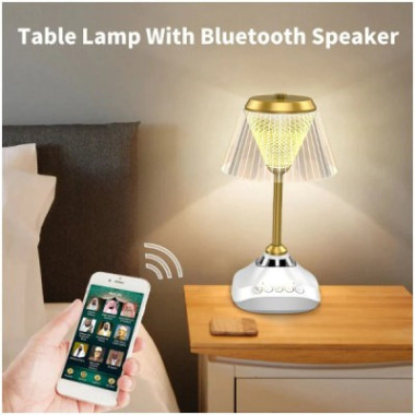 Lampe de bureau avec haut-parleur Coran LED avec 16 couleurs de lumières tactiles et télécommande