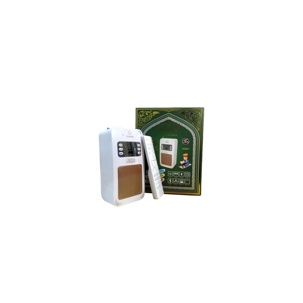 Haut-parleur coranique intelligent, avec 16 récitations et 16 traductions, télécommande/Bluetooth/connexion USB/contrôle de l'ap