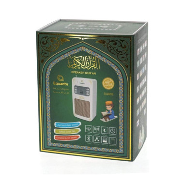 Haut-parleur coranique intelligent, avec 16 récitations et 16 traductions, télécommande/Bluetooth/connexion USB/contrôle de l'ap